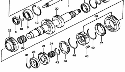 Picture of Gearbox Centre Shaft Front  Bearing 1300 cc Engine