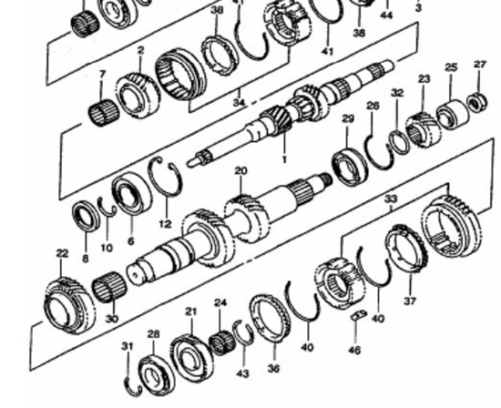 Picture of Gearbox Input Shaft Front  Bearing 1300 cc Engine