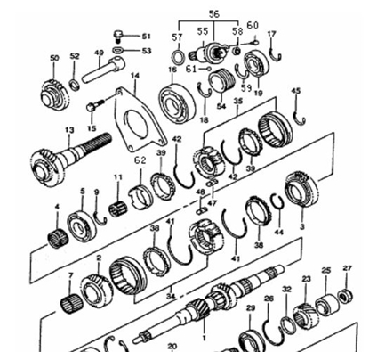 Picture of Gearbox Ouput Shaft Rear  Bearing 1300 cc Engine