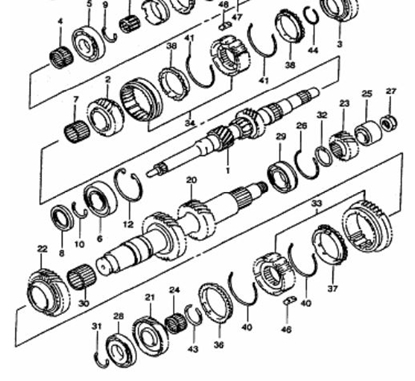 Picture of Gearbox 1st Gear Needle Bearing 1300 cc Engine