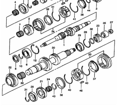 Picture of Gearbox 3rd Gear Needle Bearing 1300 cc Engine