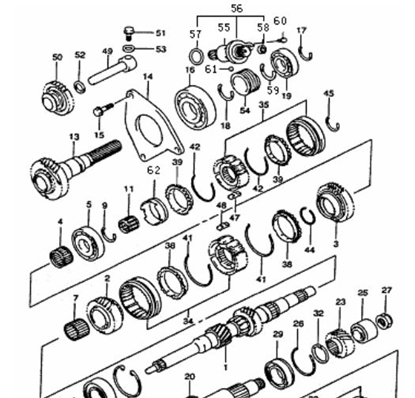 Picture of Gearbox Input Shaft Needle Bearing 1300 cc Engine