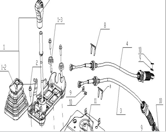 Picture of Gear Change Cable Upper Securing "C" Clip