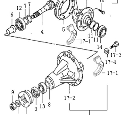 Picture of Front Diff /Rear Diff Pinion Flange Locking Nut