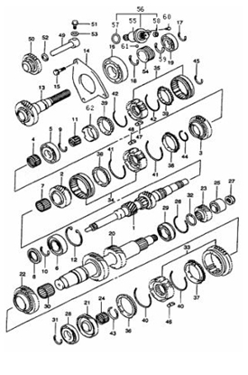 Picture of Speedometer White Plastic Drive Pinion And Ring Gear