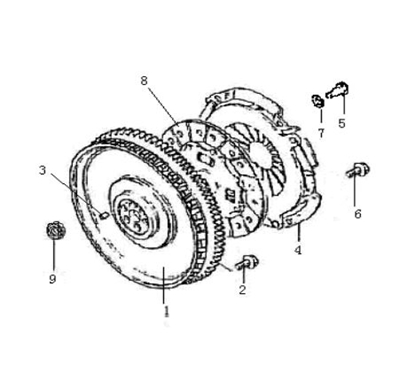 Picture of Engine Flywheel Ring Gear Assembly