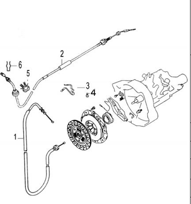 Picture of Clutch Cable 1300cc Engine