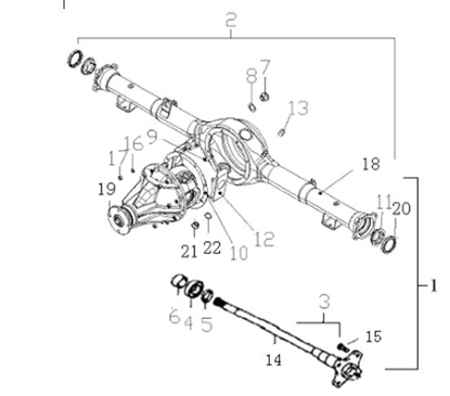 Picture of Rear Axle Half Shaft  FITS BOTH ABS AND NON ABS BRAKES