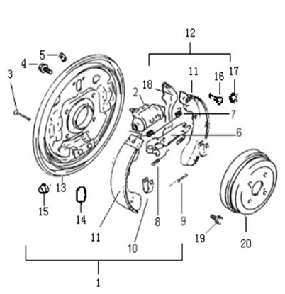 Picture of Brake Shoe Retainer Pin / Clip  (FOR ONE SIDE ONLY)