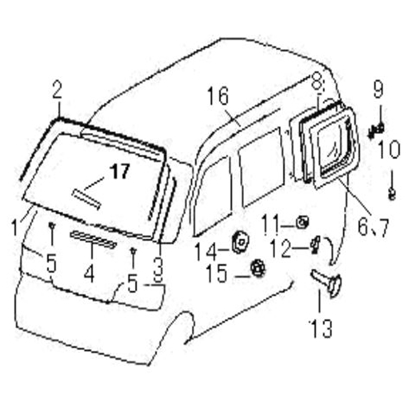 Picture of Front Windscreen Rubber Surround