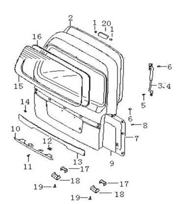 Picture of Rear Window Glass (Heated)