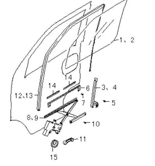 Picture of Electric Window Motor/Regulator Assembly, Left