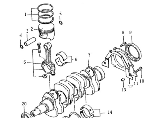 Picture of Engine Piston Ring Kit. Standard Bore Size 1000cc Engine