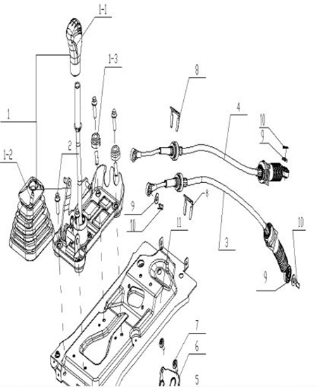 Picture of Gearshift Cable Set 1000cc  AF10 ENGINE CODE