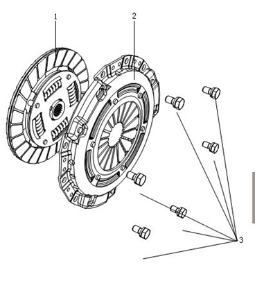 Picture of Clutch Kit 3 Parts 1200cc Engine DK12-06 Engine Code