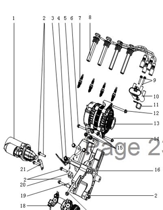 Picture of Starter Motor  1200cc Engine