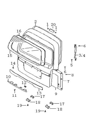 Picture of Rear Tail  Door Aperture Weather Seal