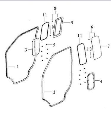 Picture of Cabin Side Glass Left