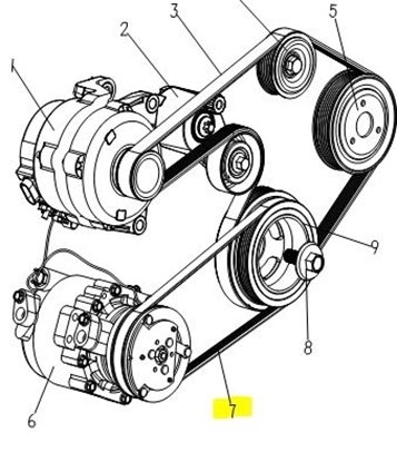 Picture of Engine Air Con Pump Belt