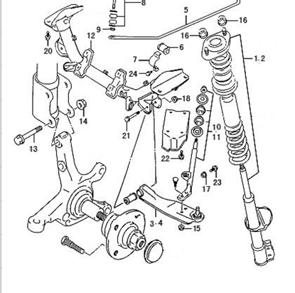 Picture of Left Front Suspension Shock Absorber Assembly( Big Cab Pickup Model) ABS Type