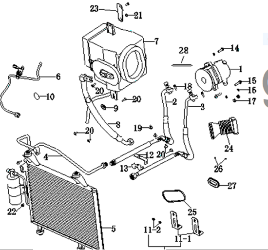 Picture of Air Conditioning Compressor 1200cc Engine