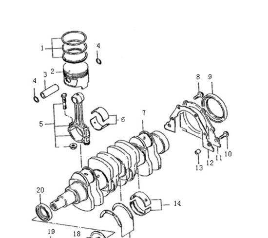 Picture of Engine Rear Crankshaft Oil Seal Cover - 1000cc Engine