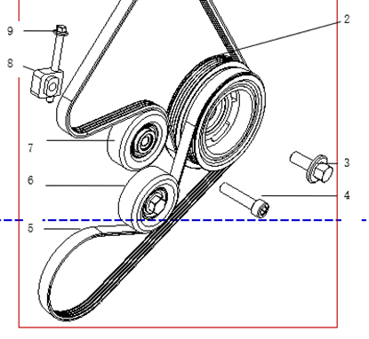 Picture of Engine  Auxiliary Belt Tensioner Wheel 1200cc