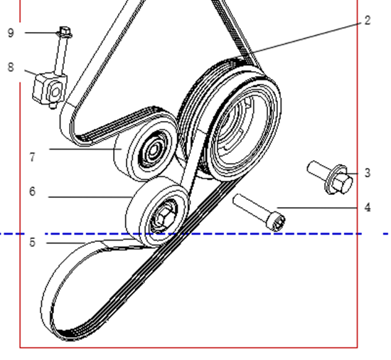 Picture of Engine  Aircon  Belt Tensioner 1200cc