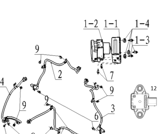 Picture of ABS Brake pump/Controller Assy  6 Vertical Port Type