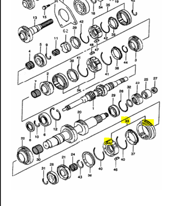 Picture of Gearbox Low Speed Gear Syncro Hub