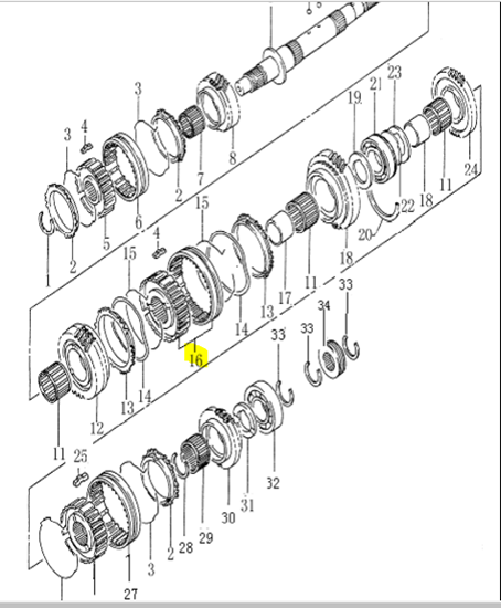 Picture of Gearbox Low Speed Gear Syncro Hub - 1000cc Engine