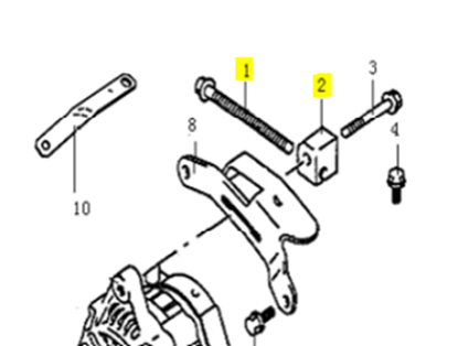 Picture of Alternator Belt Adjuster Block And Bolt