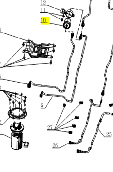 Picture of Fuel Filter. DFSK Glory Models