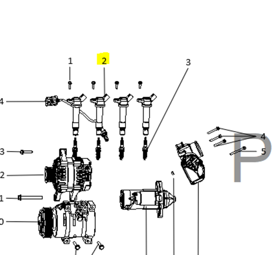 Picture of Ignition Coil. DFSK Glory Models