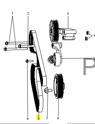 Picture of Water Pump Belt. DFSK Glory Models