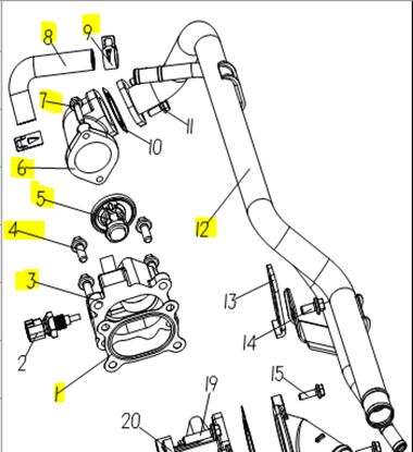 Picture of Thermostat Housing Repair Kit