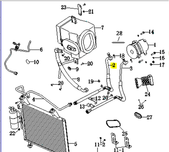 Picture of Air Con Compressor Inlet Hose